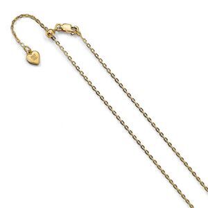 1.4mm Gold-Tone Plated Sterling Silver Adj Cable Chain Necklace, 30-In